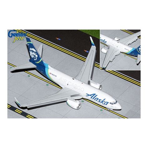 Gemini Jets Alaska Air Cargo B737 700w Flaps Down Diecast Model Scale 1 200