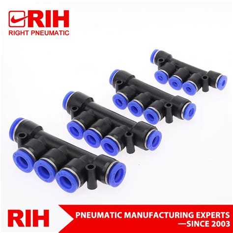 Pk Series Five Way Cross Joint Pipe Tube Fitting Pneumatic Components