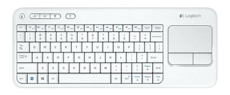 Белая клавиатура Logitech Wireless Touch Keyboard K400 White