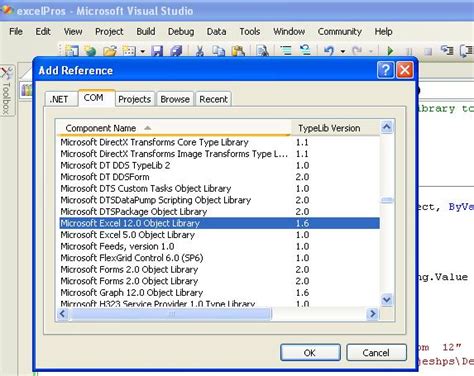Extraire des informations de la vue RESOURCE USAGE (VB.NET, VSTO, Office Interop)