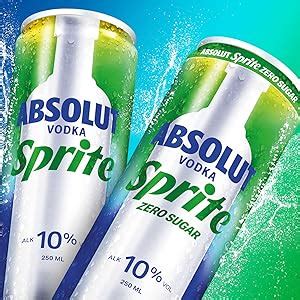 Absolut Vodka Sprite Zero Zitrone Limette alkoholhaltiges Mixgetränk