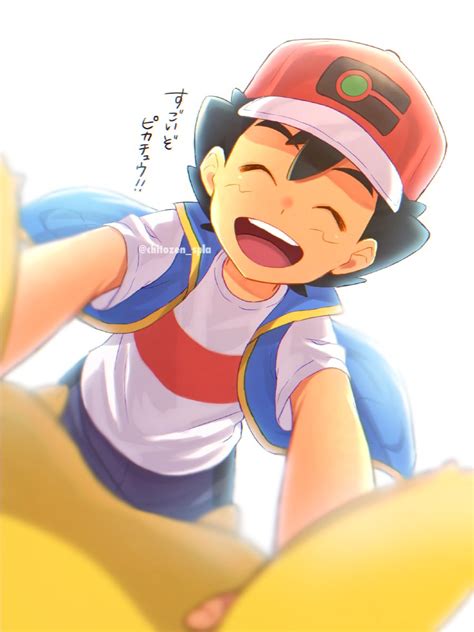 Safebooru 1boy Artist Name Ash Ketchum Bangs Baseball Cap Black Hair Blue Jacket Chitozen Pri