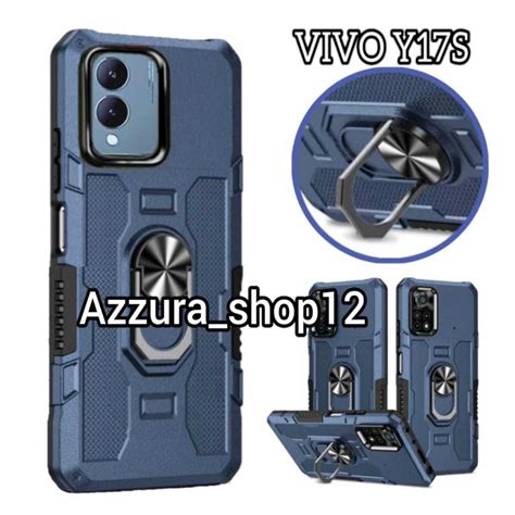 Jual Casing Hp Untuk VIVO Y17S Case Robot Hit Eye Whit Ring Transformer