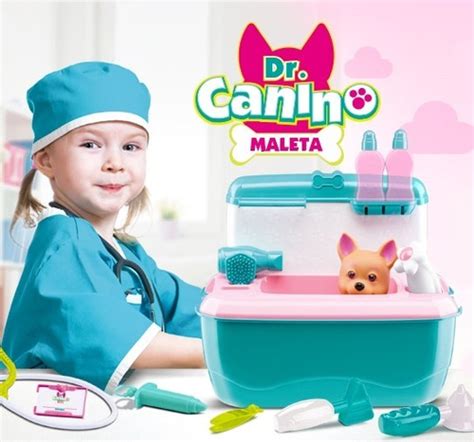 Maleta Pet Shop Infantil Dr Canino Rosa Roma Brinquedos Frete Gr Tis