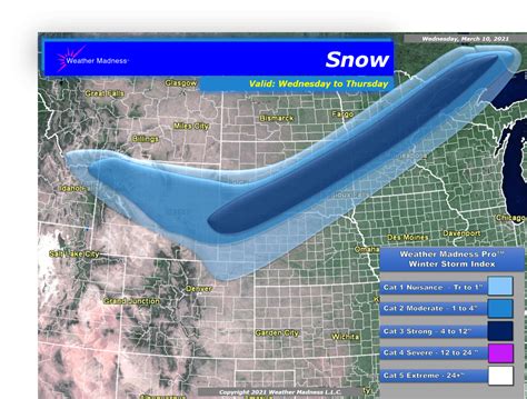 Weather Madness - Updated Snow Map for the Storm Today into Tonight