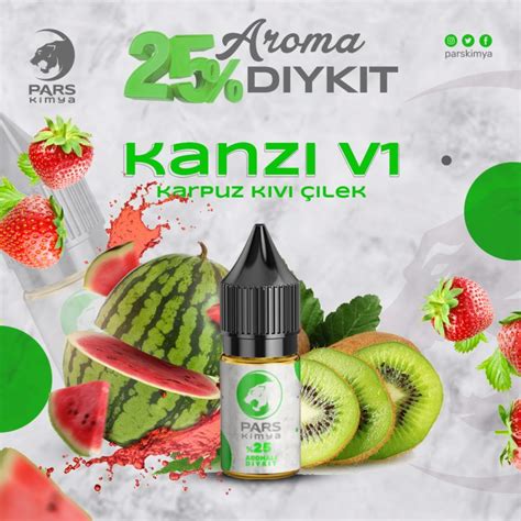 Kanzi V1 25 YÜKSEK AROMA DIY KIT Pars Kimya Lezzet Durağınız