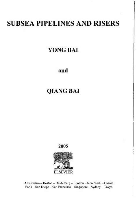 (PDF) Subsea Pipeline and Risers by Yong Bai - DOKUMEN.TIPS