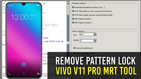 Remove Pattern Lock Vivo V Pro Mrt Tool Youtube