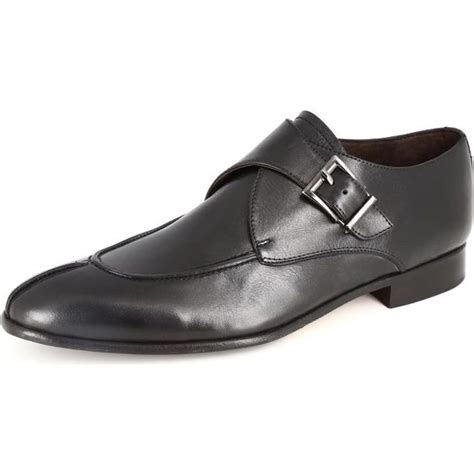 Belym Richelieu Homme Ville En Cuir Noir A Boucle Noir Cdiscount