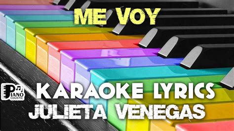 Me Voy Julieta Venegas Karaoke Lyrics Version Psr S975 Youtube