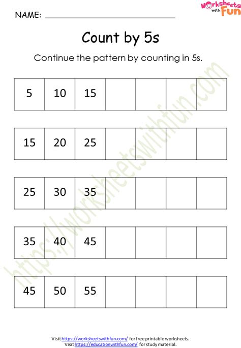 Counting By 5s And 10s Worksheet