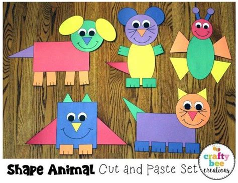 Make Cute Animals Out Of Paper Shapes Coloring Pages - Freeda Qualls ...