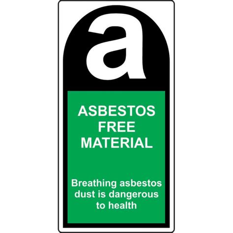 Asbestos Free Material Labels Self Adhesive Polypropylene Rsis