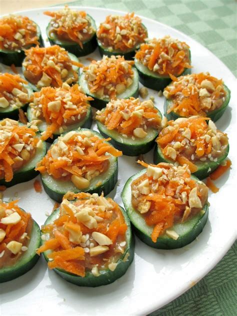 Vanilla And Spice Thai Peanut Cucumber Cups Salmon Appetizer Recipes