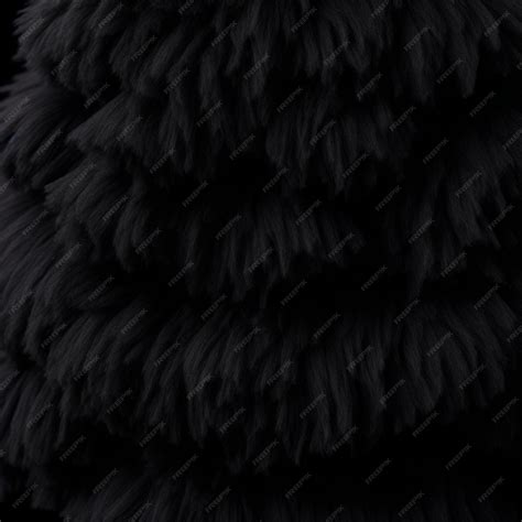 Premium AI Image | black fluffy texture
