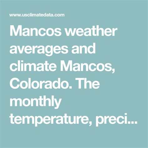 Mancos weather averages and climate Mancos, Colorado. The monthly ...