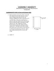 Bme Hw I Pdf Vanderbilt University Biomedical Engineering