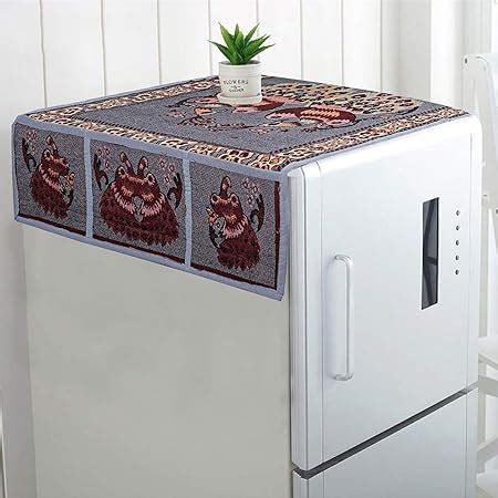 Kuber Industries Fridge Top Cover Floral Print Cotton Material