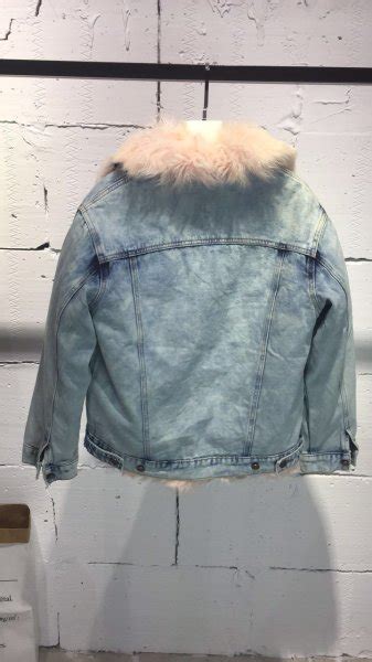 women s lambs fur liner denim jacket coat ラムモンゴリアンファーライナーファー付きデニムGジャン