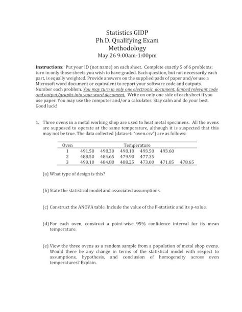 PDF Statistics GIDP Ph D Qualifying Exam Methodology Statistics