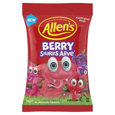 Allen’s Berry Snakes Alive 200g | BIG W