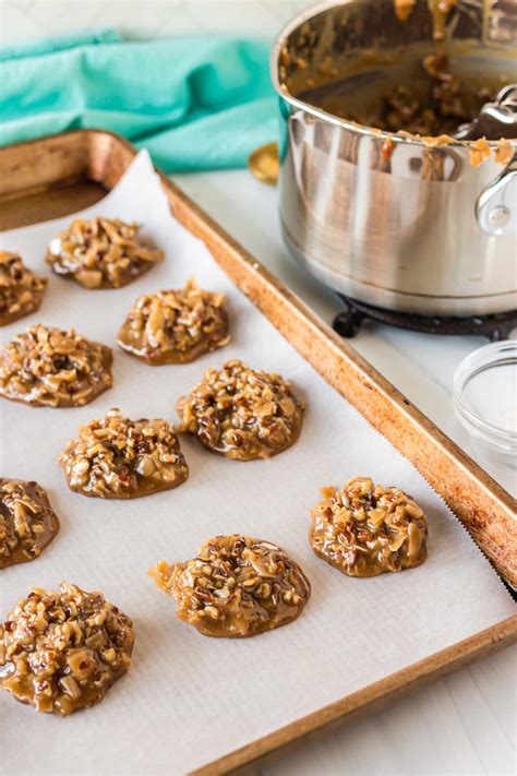 No Bake Praline Pecan Cookies