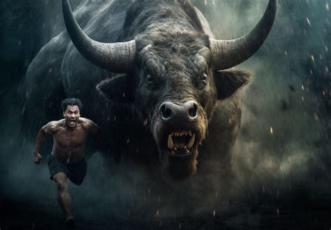 Chased By Bull In Taurus Bull Tattoos Bull Tattoos Bull Art