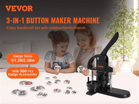 Vevor Vevor Button Maker Machine Inch Mm In