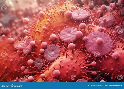 Staphylococcus Bacteria Under a Microscope Stock Illustration ...