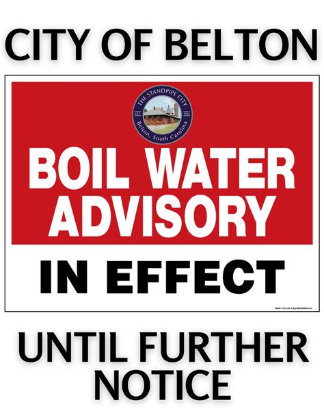 belton water line damage advisory