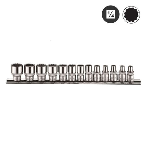 Force 2133 1/4" 12-point socket set 13pc - Kepmar.eu