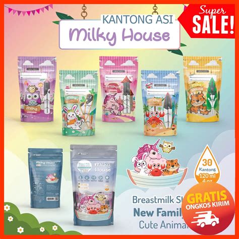 Jual Free Gift Milky House Breastmilk Storage Bag Ml Kantong Asi