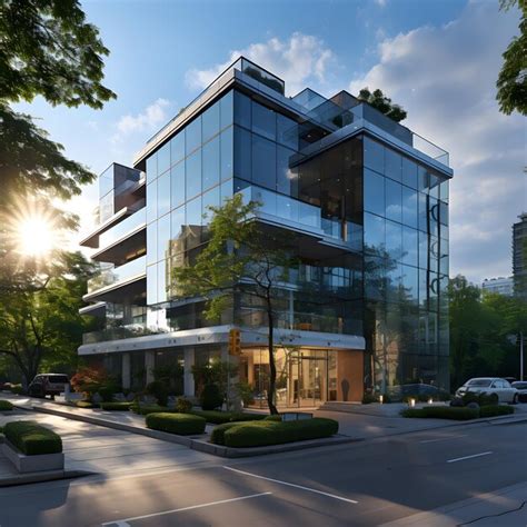 Premium AI Image | modern office building architectural design