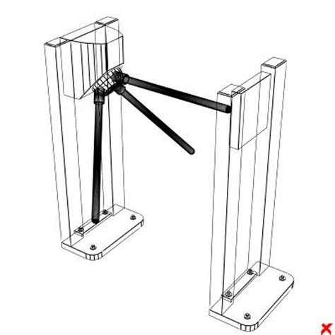 Turnstile Gate 3d Model