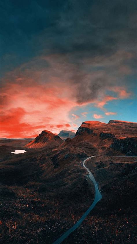 Mountain Road Sunset Clouds IPhone Wallpaper HD IPhone Wallpapers