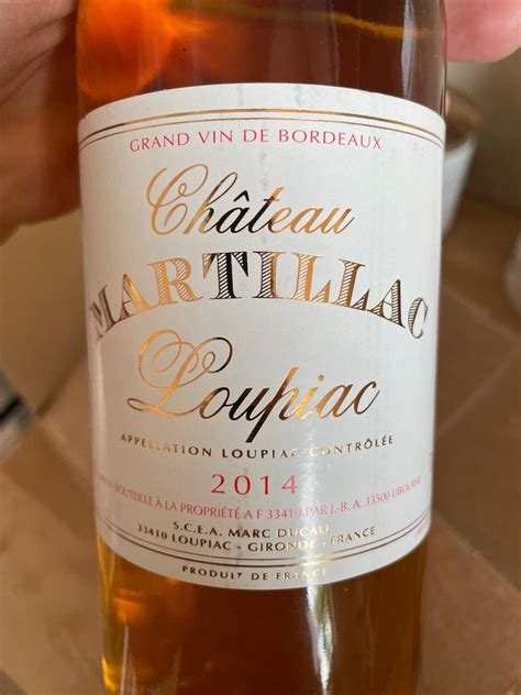 NV Château Martillac France Bordeaux Entre Deux Mers Loupiac