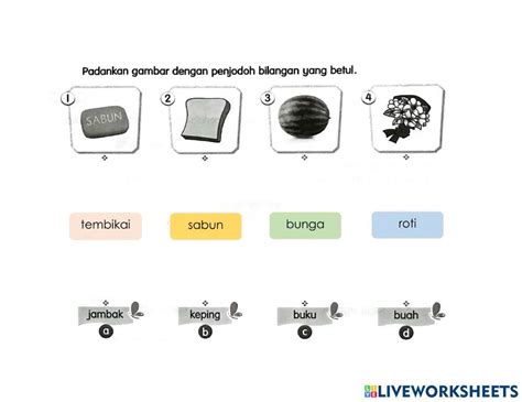 Penjodoh Bilangan Online Exercise For Tahun 2 Live Worksheets