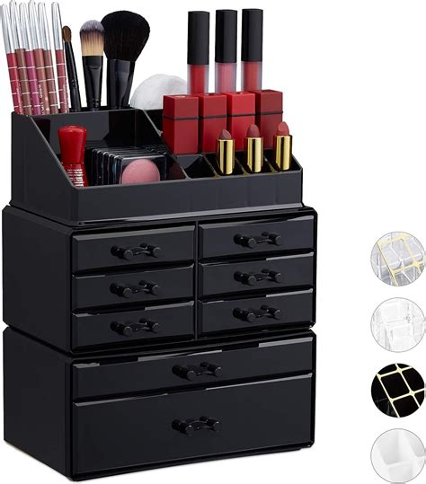 Relaxdays Organizer With Drawers Stacking Makeup And Jewellery Box