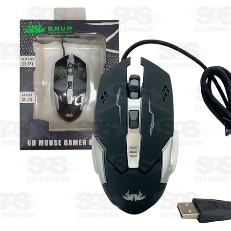 Mouse Gamer Fio Es Dpi Knup Kp Mu