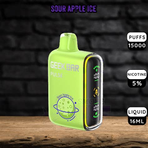 Geek Bar Pulse 15000 Puffs Sour Apple Ice Vape Ssv