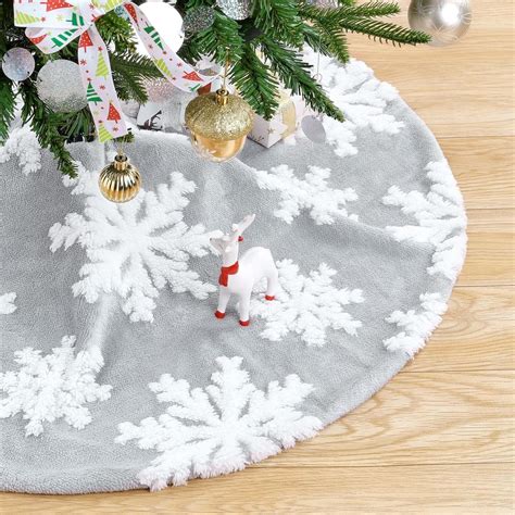 Small Christmas Tree Skirt Faux Fur Tree Skirt 24inch Grey - Etsy