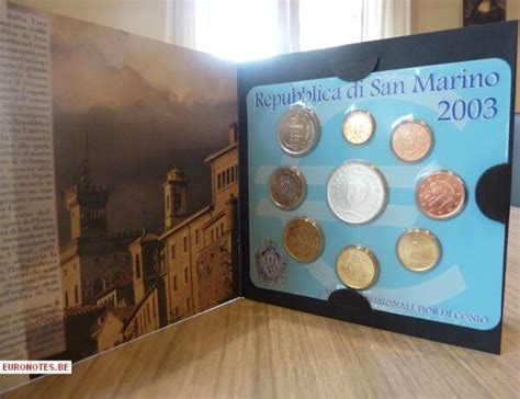 San Marino 2003 Euro Set BU FDC From 1 Cent To 2 Euro 5 Euro