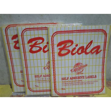 Jual Sticker Label Nama Self Adhesive Label Biola Isi 7 Lembar No 112