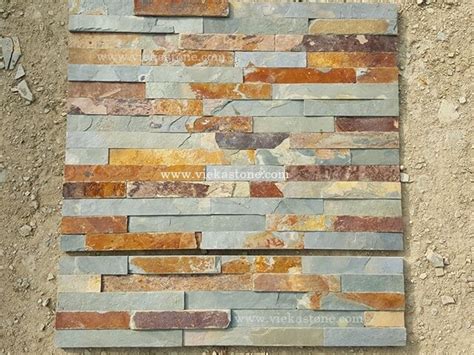 Multicolor Slate Stone Panel Wall Cladding Rp Vieka Natural