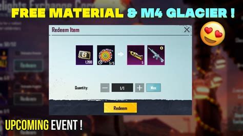 Free Direct Material New M4 Glacier How To Get Materials In Bgmi