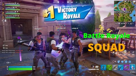 Fortnite Battle Royale Squad Win Gameplay Highlights Default Skins Fortnite Squad Youtube