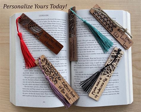 Personalized Wood Bookmarks, Custom Bookmark, Choice of Design All ...