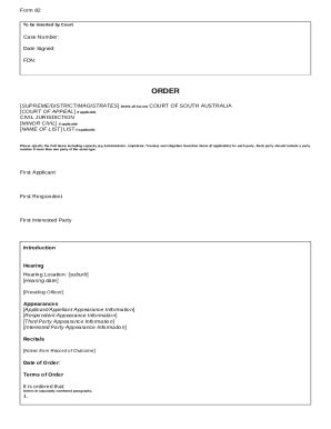 FIRST SCHEDULE TABLE OF S Courts Sa Gov Au Doc Template PdfFiller