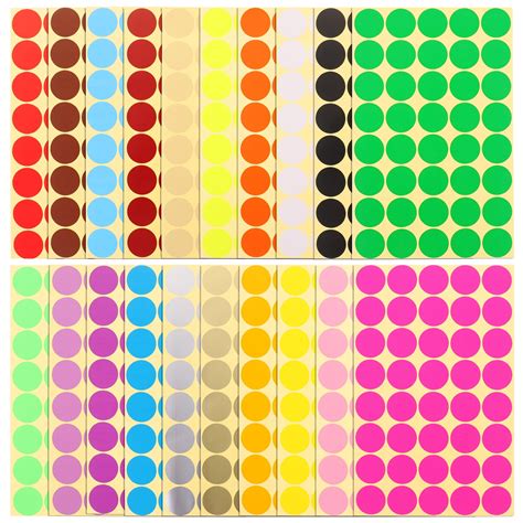 20 Sheets Dot Label Sticker Labels Adhesive Stickers Optional Circle