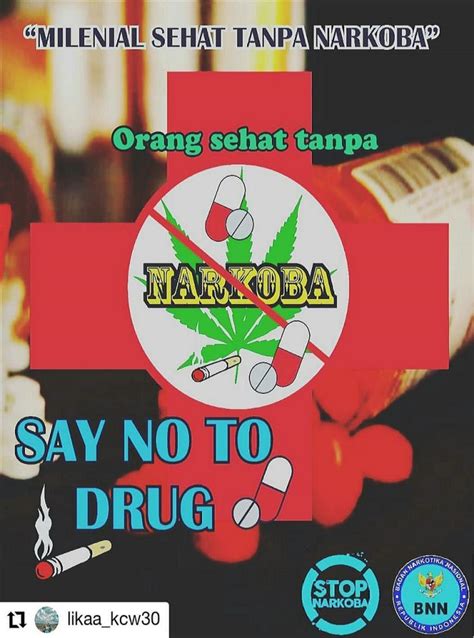 Pin Di Poster Anti Narkoba